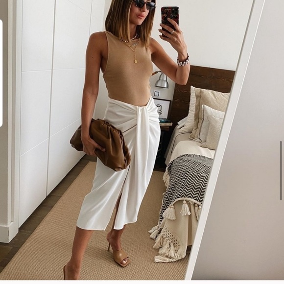 NWT - Zara Knotted Pareo Skirt - Picture 3 of 15